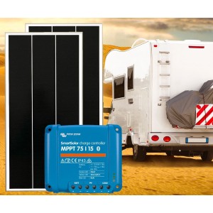 Kit Barca Camper 12V 200W + SmartSolar MPPT 15A + Kit Cavi