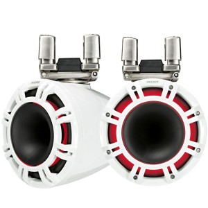 Kicker KMTC94W Coppia Altoparlanti a torretta-horn HLCD LED 9" 600W Bianco IDKMTC94W-10%