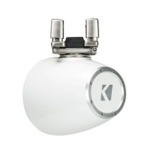 Kicker KMTC94W 9" 600W White LED HLCD Horn Tower marine Speakers pair IDKMTC94W