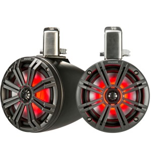 Kicker KMTC65 Coppia Altoparlanti Coassiali a torretta LED RGB 6.5" 195W Nero IDKMTC65-10%