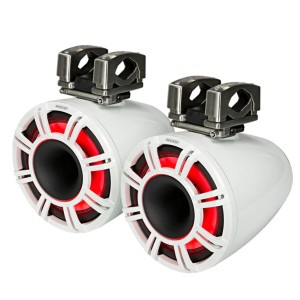 Kicker KMTC114W Coppia Altoparlanti a torretta-horn HLCD LED 11" 600W Bianco IDKMTC114W-10%