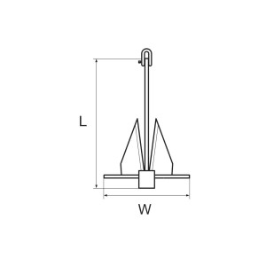 DANFORTH Anchor in Hot-galvanised Steel 8kg N10701710022