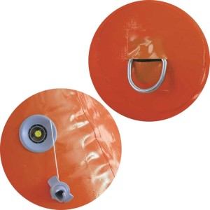 Boa segnaletica cilindrica da regata gonfiabile in PVC Arancione Ø100x150cm MT3821231-20%