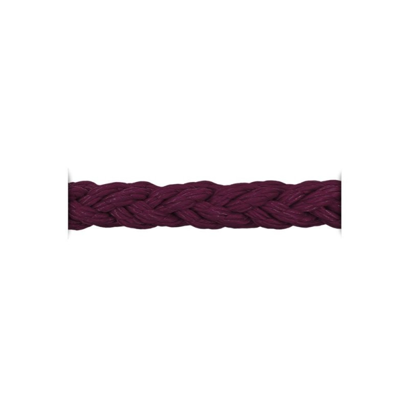 Armare Square Line 8 strand braid in Bordeaux Polyester Ø28mm 100m Roll