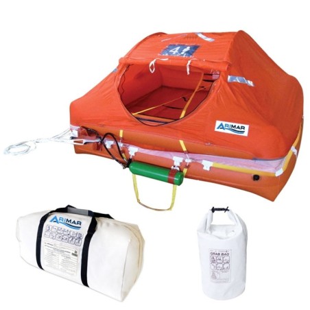 Arimar Oceanus 4-man life raft Valise version with Grab Bag Beyond 12 miles AR111014ITG