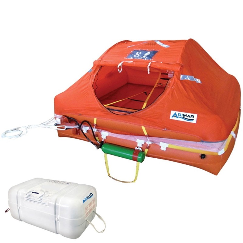 Arimar Oceanus Rigid Container 8-man life raft over 12 miles AR111008IT