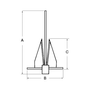Ancora Danforth in Acciaio Inox AISI 316 9 kg OS0114609-18%
