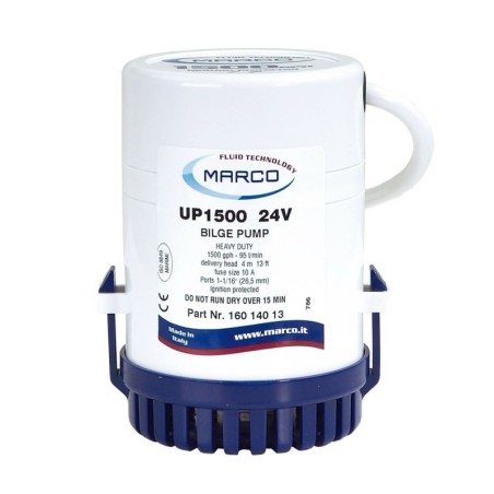 Marco UP1500 24V 5A Submersible Bilge Pump 95l/min Lift 4m MC16014013