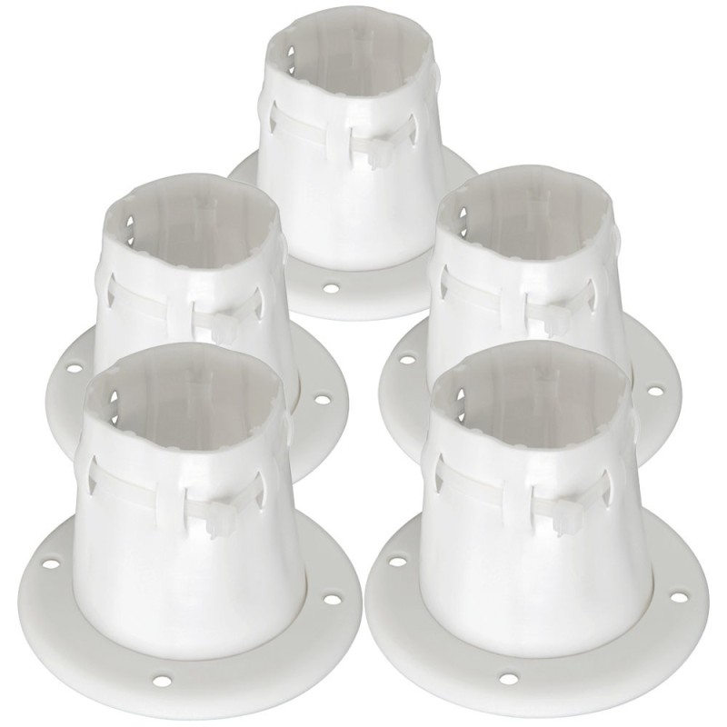 White PVC fairlead cradle External Ø 105mm 5 piece set OS0340700
