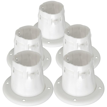 White PVC fairlead cradle External Ø 105mm 5 piece set OS0340700