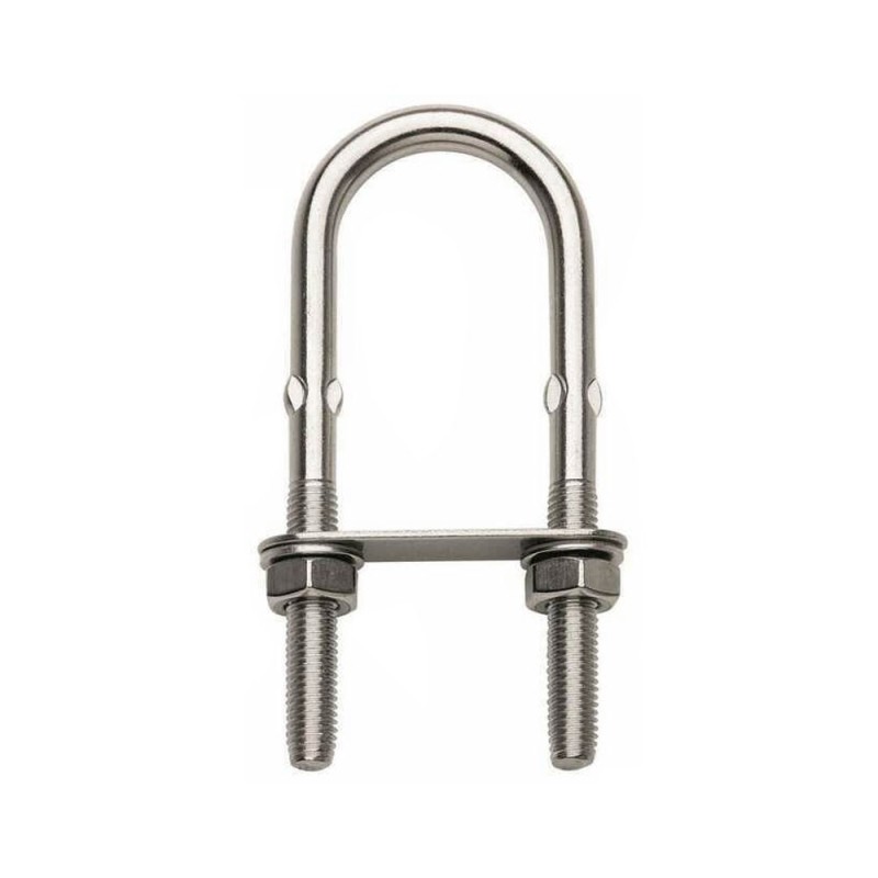 Cavallotto ad U inox 100mm Filettato Ø8xh60mm Interasse 35mm N61842700272-5%