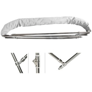 White 3-Arc foldable High AISI316 Bimini 170/180xh140cm D180cm OS4692002