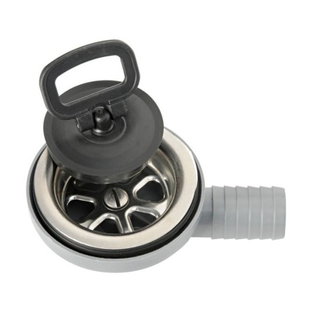 Piletta di scarico laterale a 90° Ø20mm Gattinara Ø70mm con tappo OS5018696-0%