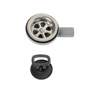 Piletta di scarico laterale a 90° Ø20mm Gattinara Ø70mm con tappo OS5018696-0%