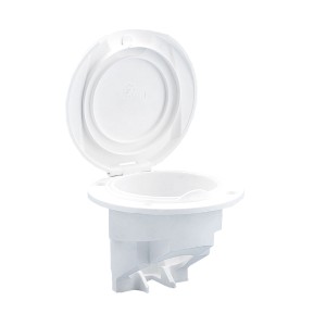 White shower head housing Ø70/98mm with watertight cover N42737302441