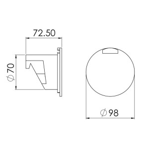 Contenitore bianco per doccetta Ø70/98mm con coperchio stagno N42737302441-5%