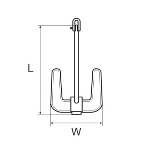 Hall anchor in Hot Galvanised Steel 10 kg N10701710014