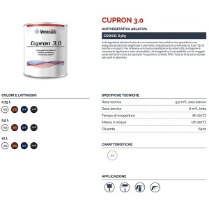 Veneziani Cupron 3.0 2.5L Black .708 Ablative Antifouling N709473COL408