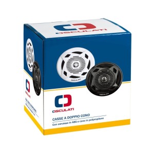 Black Pairs of dual cone loudspeakers 5.25 2x80W OS2974106