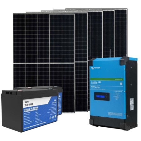 Kit Barca Camper 24V 2kW con Inverter 3kVA Batteria LiFePO4 2560Wh