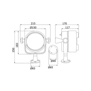 Faro di profondità LED NIGHT-EYE II fissaggio piano 12/24V 24+24W OS1324001-18%