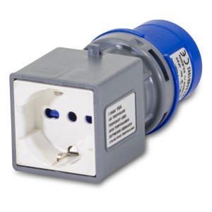 Civil-industrial adapter CEE plug 2P+T 16A Universal socket P40 2P+T 16A N50523527258