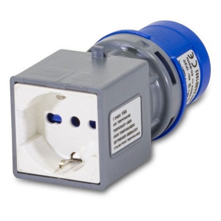 Civil-industrial adapter CEE plug 2P+T 16A Universal socket P40 2P+T 16A N50523527258