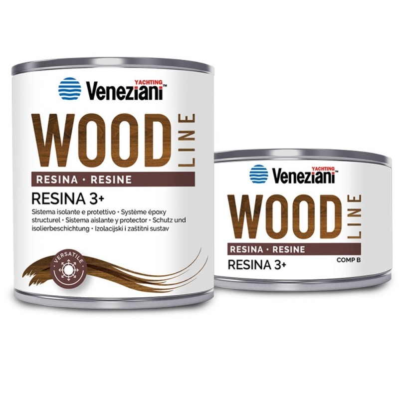 Veneziani WOOD Resina 3+ 7W6.721 COMP-A 10L Induritore Protettivo per legno YM473COL514-31.118%