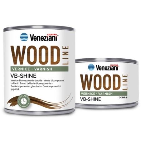 Veneziani WOOD VB-SHINE 7W6.321 750ml Vernice lucida bicomponente a base di resine poliuretaniche-31.4%