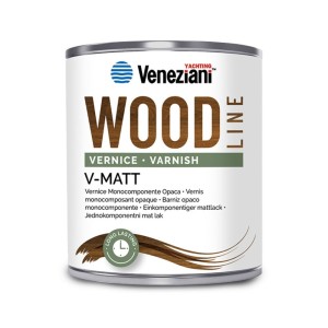 Veneziani WOOD V-MATT 7W6.313 2.5L Vernice opaca monocomponente uretanica per tutte le superfici in legno pregiato-33.08%