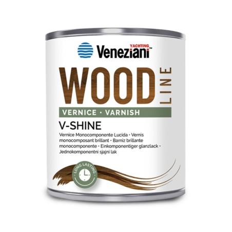 Veneziani WOOD V-SHINE 7W6.311 750ml Vernice lucida monocomponente YM473COL500-30.7%