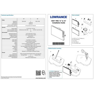 Lowrance 000-15991-001 HDS PRO 16 Fishfinder/Chartplotter 3 in 1 Active Imaging HD NV15991001
