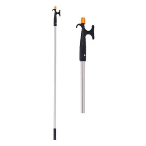 Mezzo marinaio fisso in alluminio 147/25 con gancio in nylon nero N30610611716-5%