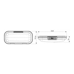 Riviera Radio Stereo Watertight cover 248x112mm N100969021095