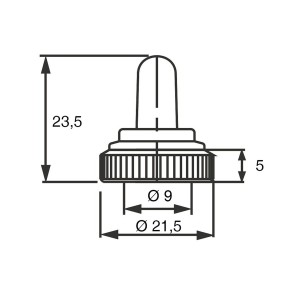 Cappuccio per Interruttore a levetta 2-pin ON-OFF N51324727001-5%