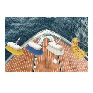 PVA synthetic leather mop with snap-on attachment MT5709158