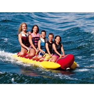 KWIK TEK Airhead Hot Dog Inflatable Towable Tube 260x110cm 3 People OS6495600