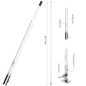 Scout KS-42 Antenna VHF 6dB vetroresina 240cm IP69 con cavo RG-58 5m 66502509-20%