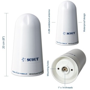 Scout Sea-Connect Antenna Multibanda 4dBi 3G/4G/LTE Ø11cm h20cm 66501066-10%