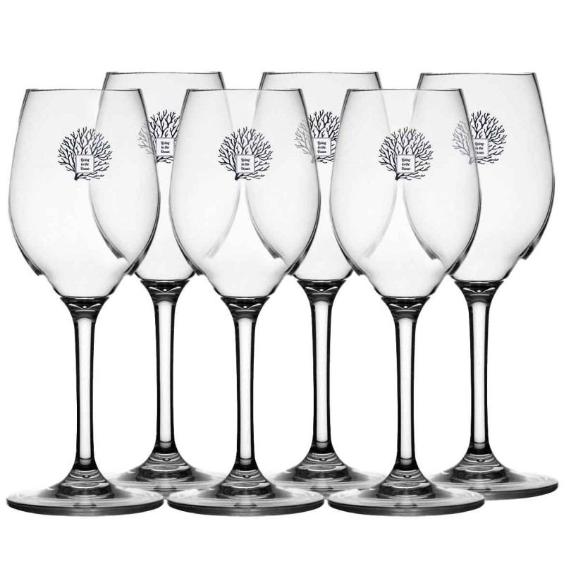 Set 6pcs Living decorated wine glass 75x186mm MT5801478