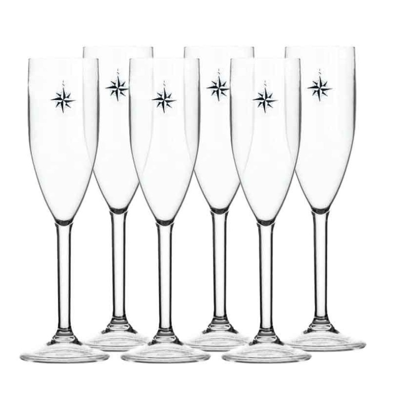 Marine Business Set 6pcs Champagne Glass 5,2xH14cm MT5801239