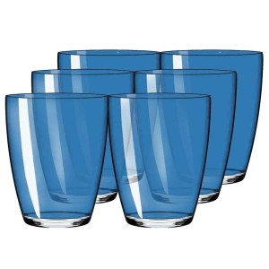 Set 6 Bicchieri Tiburón Tumbler in Vetro 85xh103mm Blu MT5802056-20%