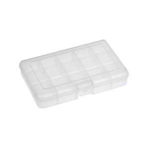 Scatola porta minuterie trasparente con 15 scomparti 16x11x3cm N5100314062-5%