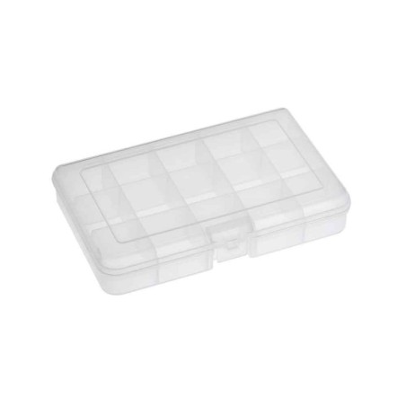 Scatola porta minuterie trasparente con 15 scomparti 16x11x3cm N5100314062-5%