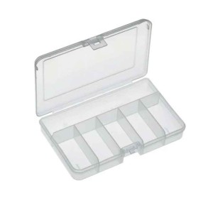 Scatola porta minuterie trasparente con 6 scomparti 16x11x3cm N5100314063-0%