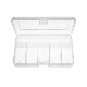 Scatola porta minuterie trasparente con 6 scomparti 16x11x3cm N5100314063-0%