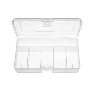 Transparent small parts box with 6 compartments 16x11x3cm N5100314063