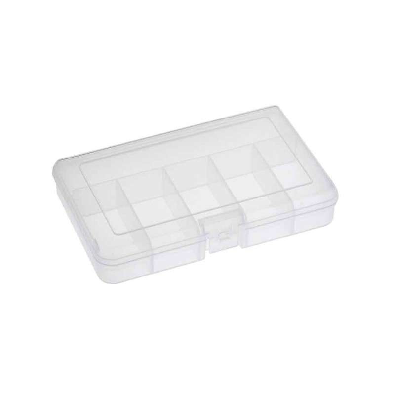 Transparent small parts box with 6 compartments 16x11x3cm N5100314063