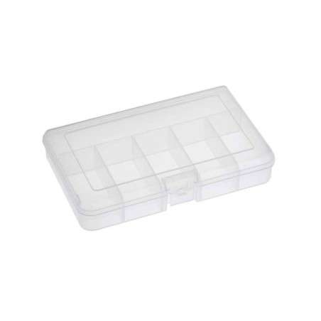 Transparent small parts box with 6 compartments 16x11x3cm N5100314063