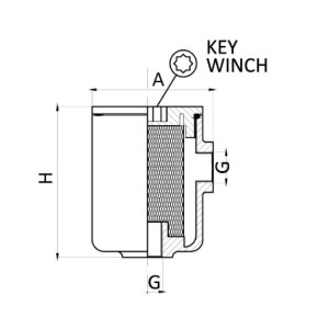 Filtro Acqua in ottone 75xh100mm Fori 3/4 pollici per Genaratori Corrente OS1764903-18%